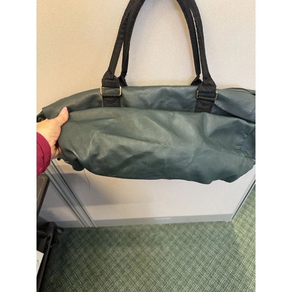 Van Cleef & Arpels Tsar Mens Duffle Bag Travel Weekender Dark Green Promo Vtg
